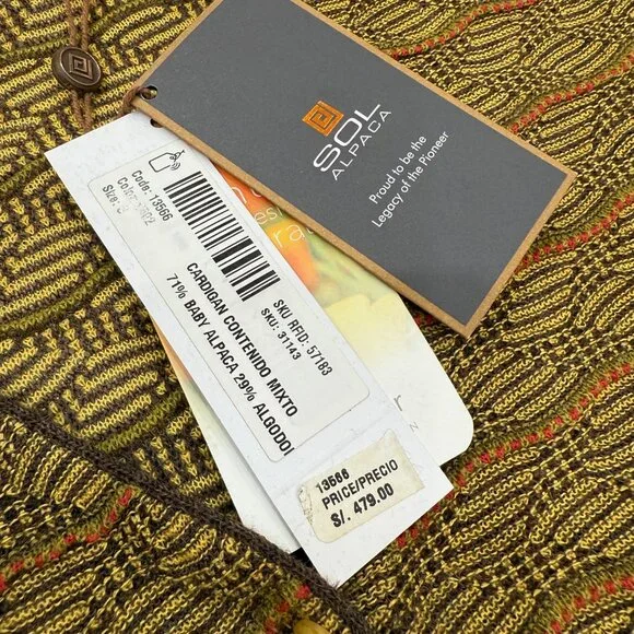 SOL ALPACA NWT Lightweight Cardigan purchased in Peru - Picture 4 of 13